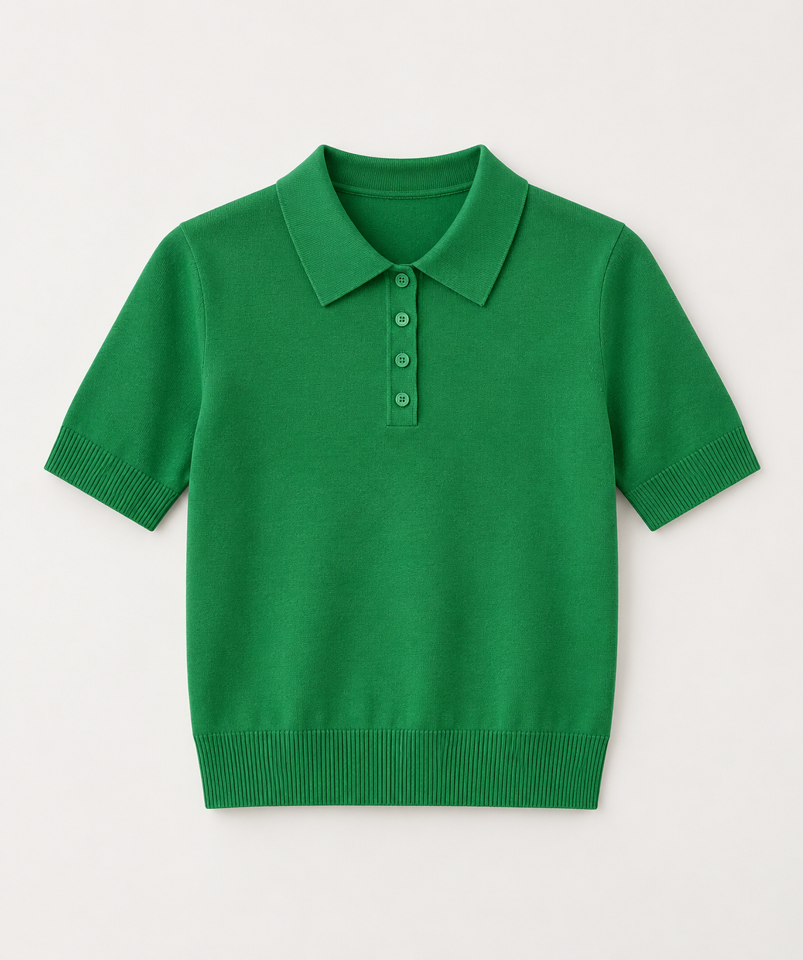 Bluză polo din tricot fin