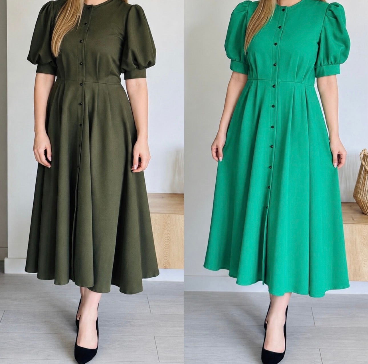 Articolul zilei 🎀                              Rochie midi din stofă Barbi
