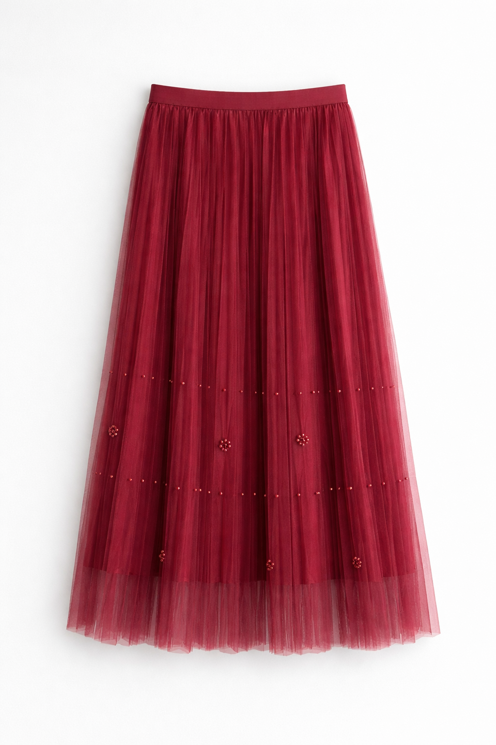 Fustă Midi din Tulle cu Detalii Delicate