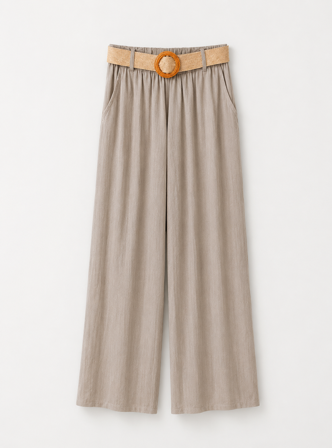 Articolul zilei 3 🎀                       Pantaloni palazzo satinați cu curea