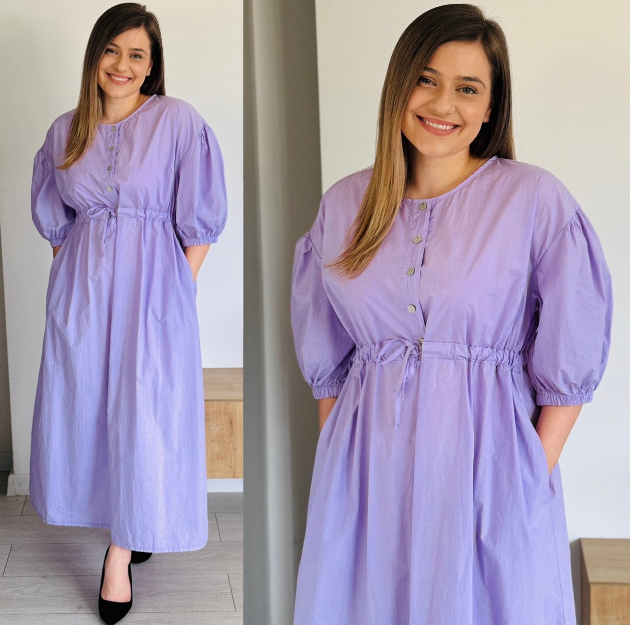 Produsul zilei🎀                                          Rochie maxi 100% bumbac cu cordon în talie