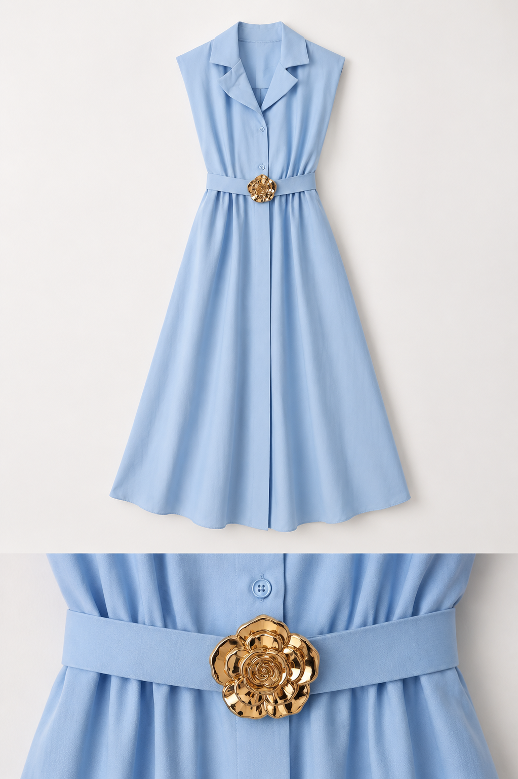 Rochie midi cu cordon decorativ
