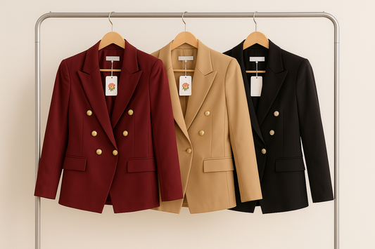 Sacou Elegant cu Nasturi Aurii – 3 culori