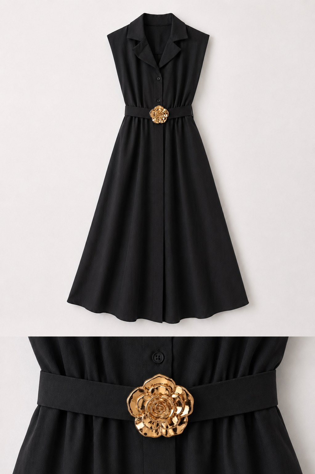 Rochie midi cu cordon decorativ