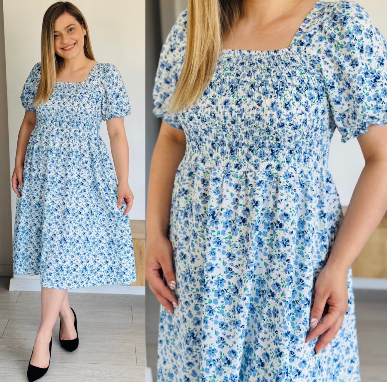 Rochie midi cu imprimeu floral