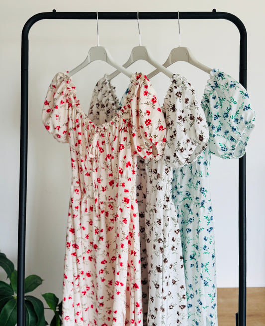 Rochie florală cu talie elastică