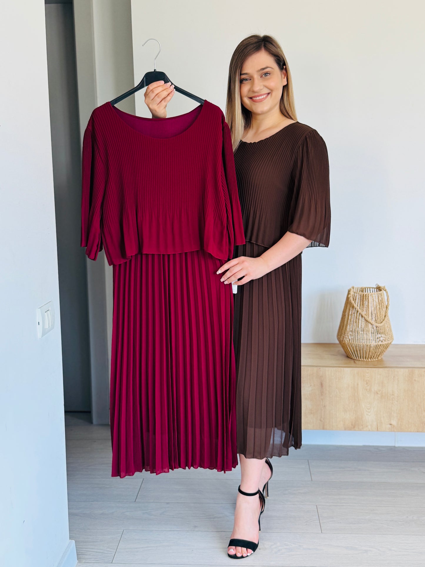 Rochie plisată elegantă