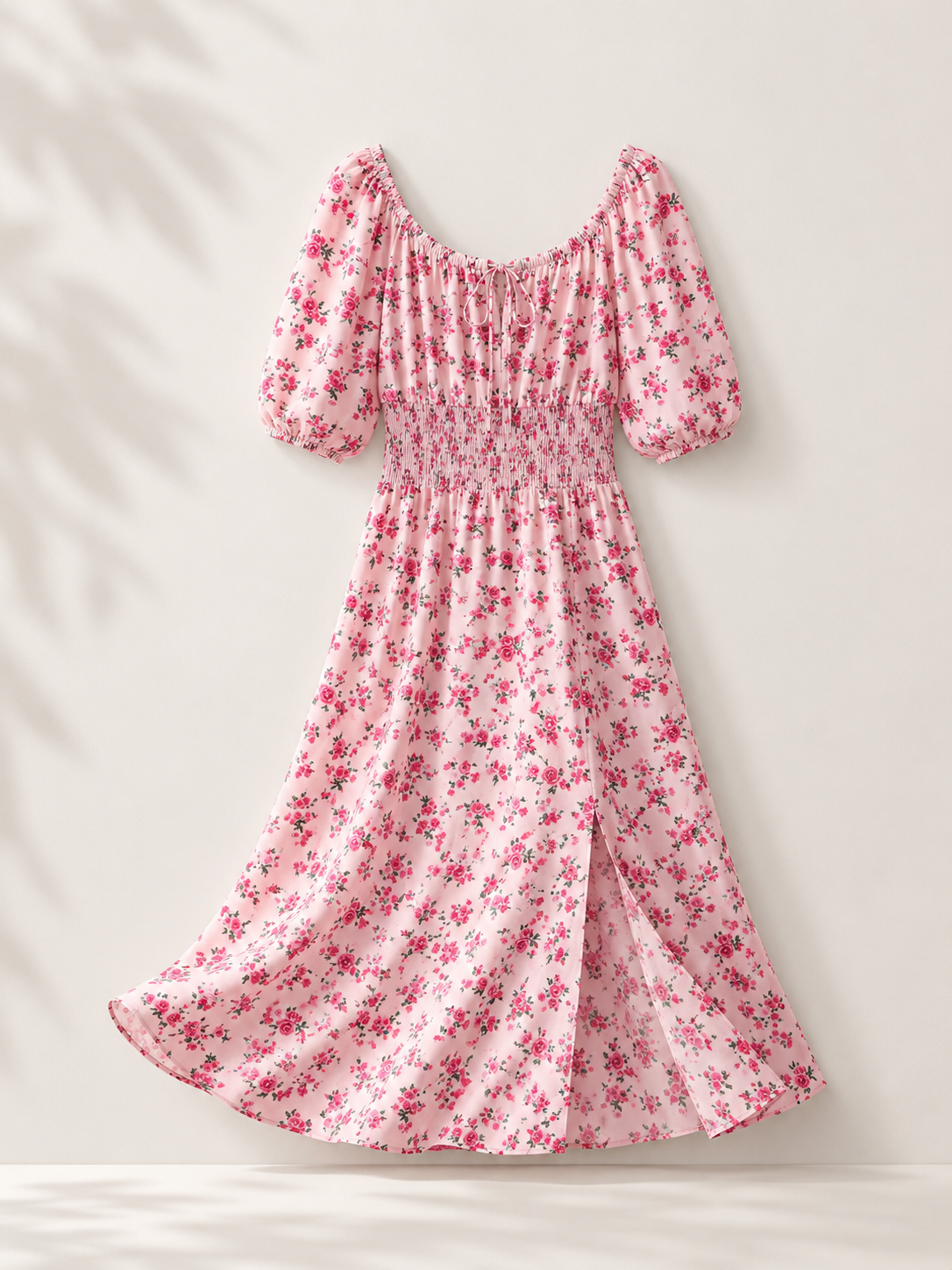 Rochie lungă florală cu talie elastică