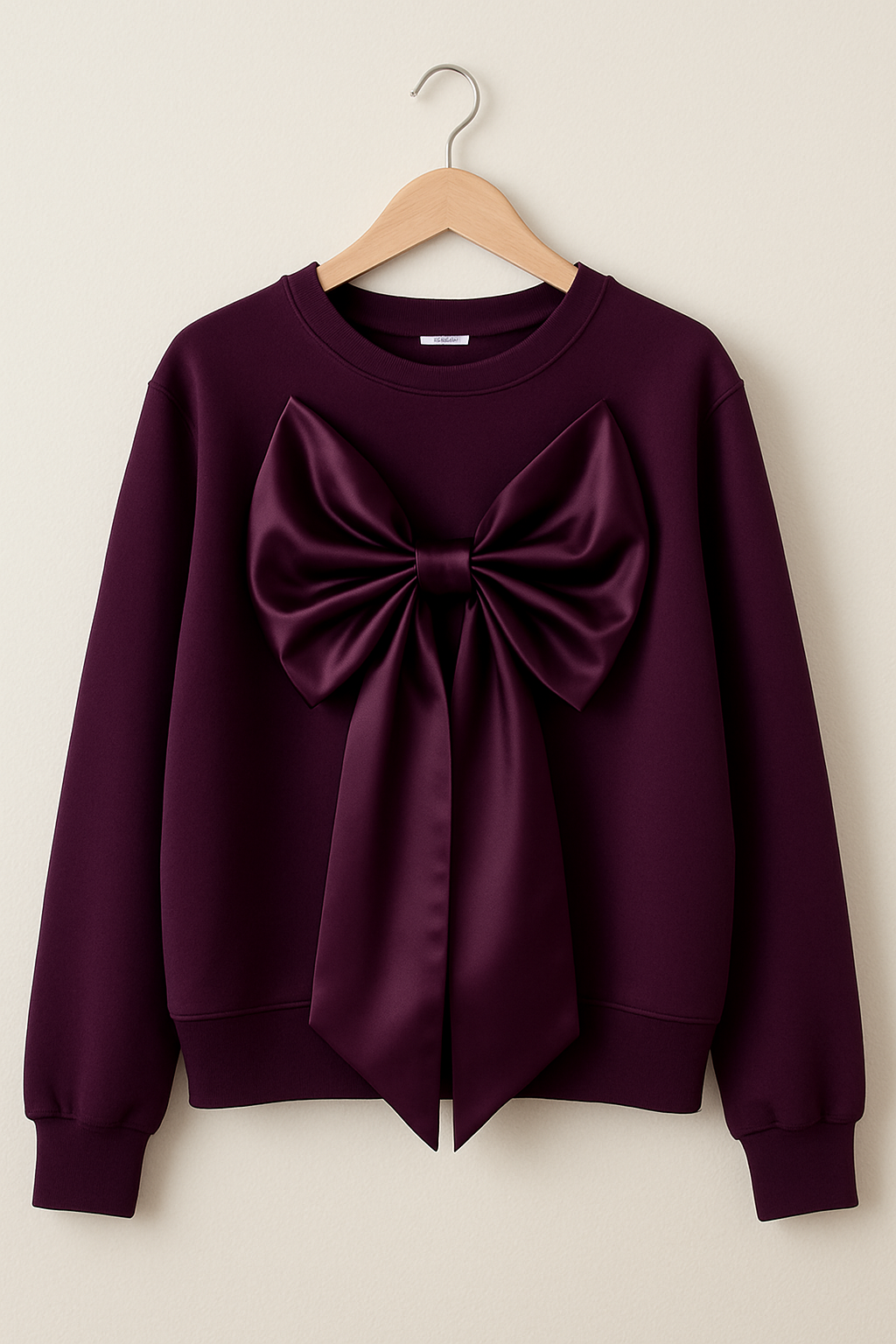 Bluza Oversize cu Fundă Mare din Satin