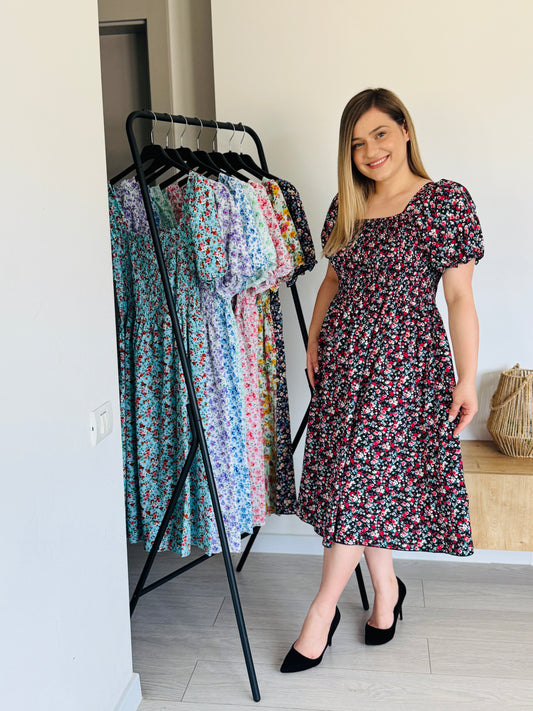 Rochie midi cu imprimeu floral