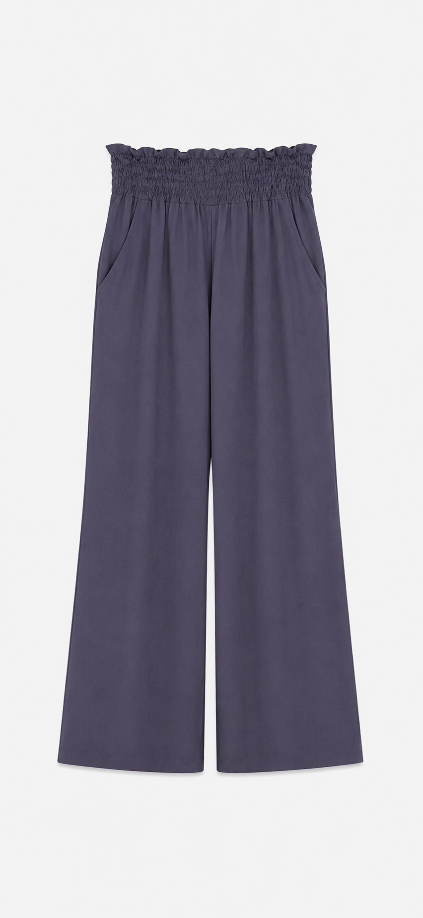 Pantaloni palazzo cu talie elastică
