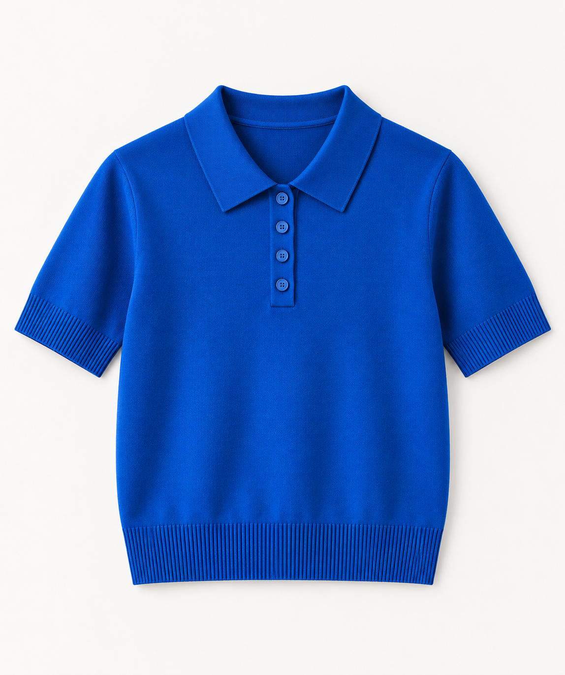 Bluză polo din tricot fin
