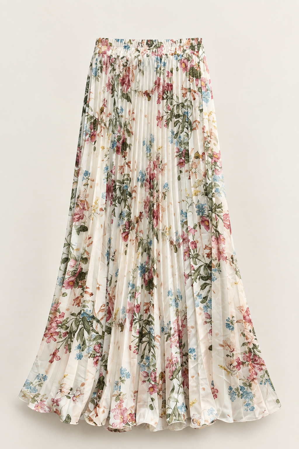 Fustă maxi plisată cu imprimeu floral