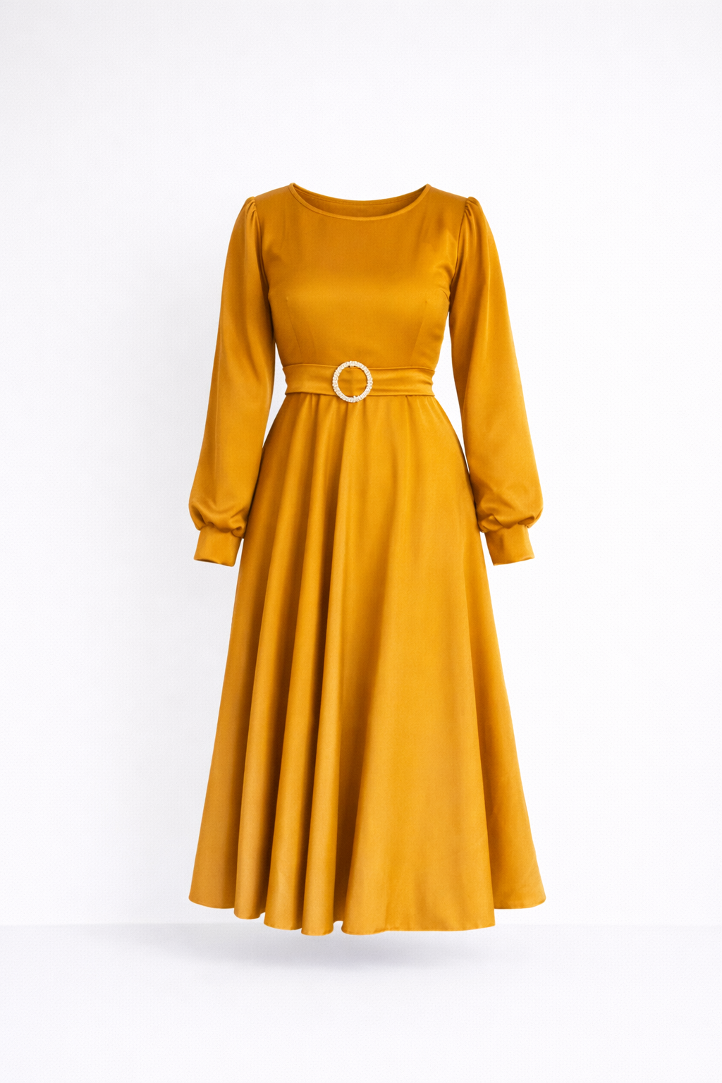 Rochie elegantă din tafta cu cordon decorativ