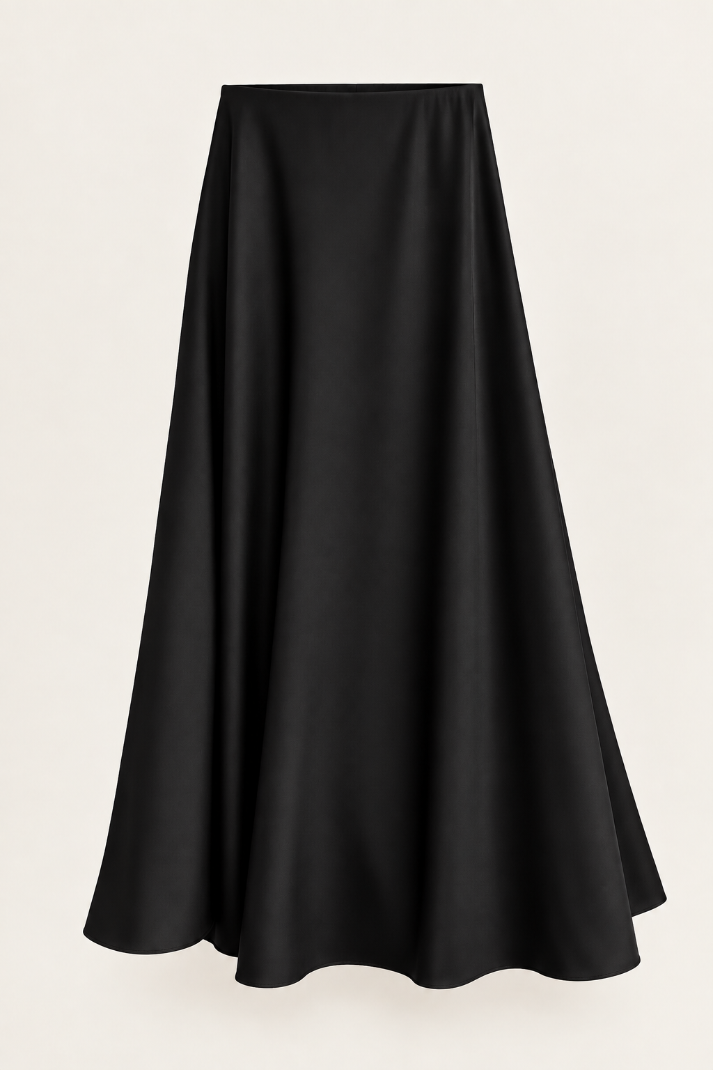 Fustă midi satin plin