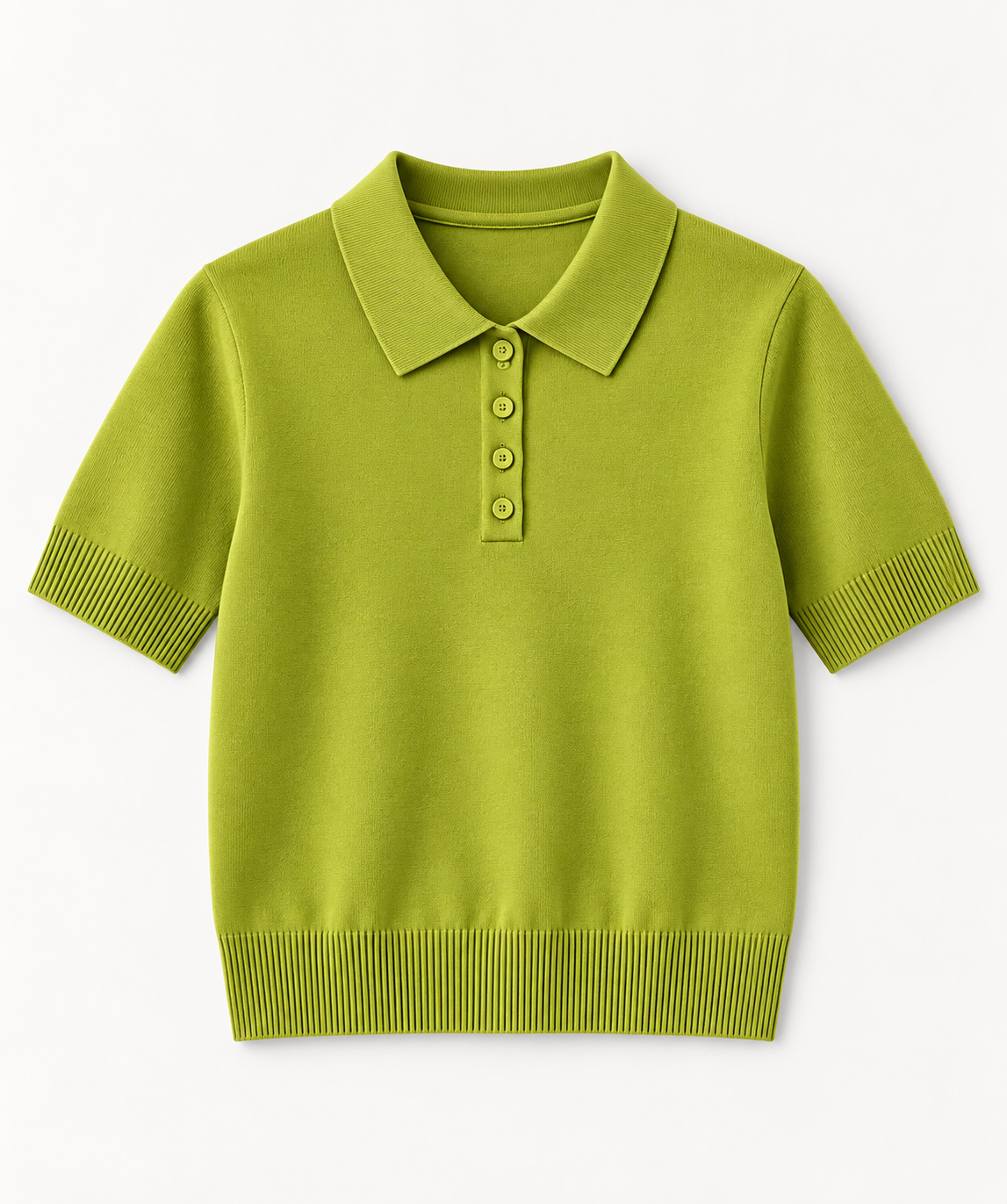 Bluză polo din tricot fin
