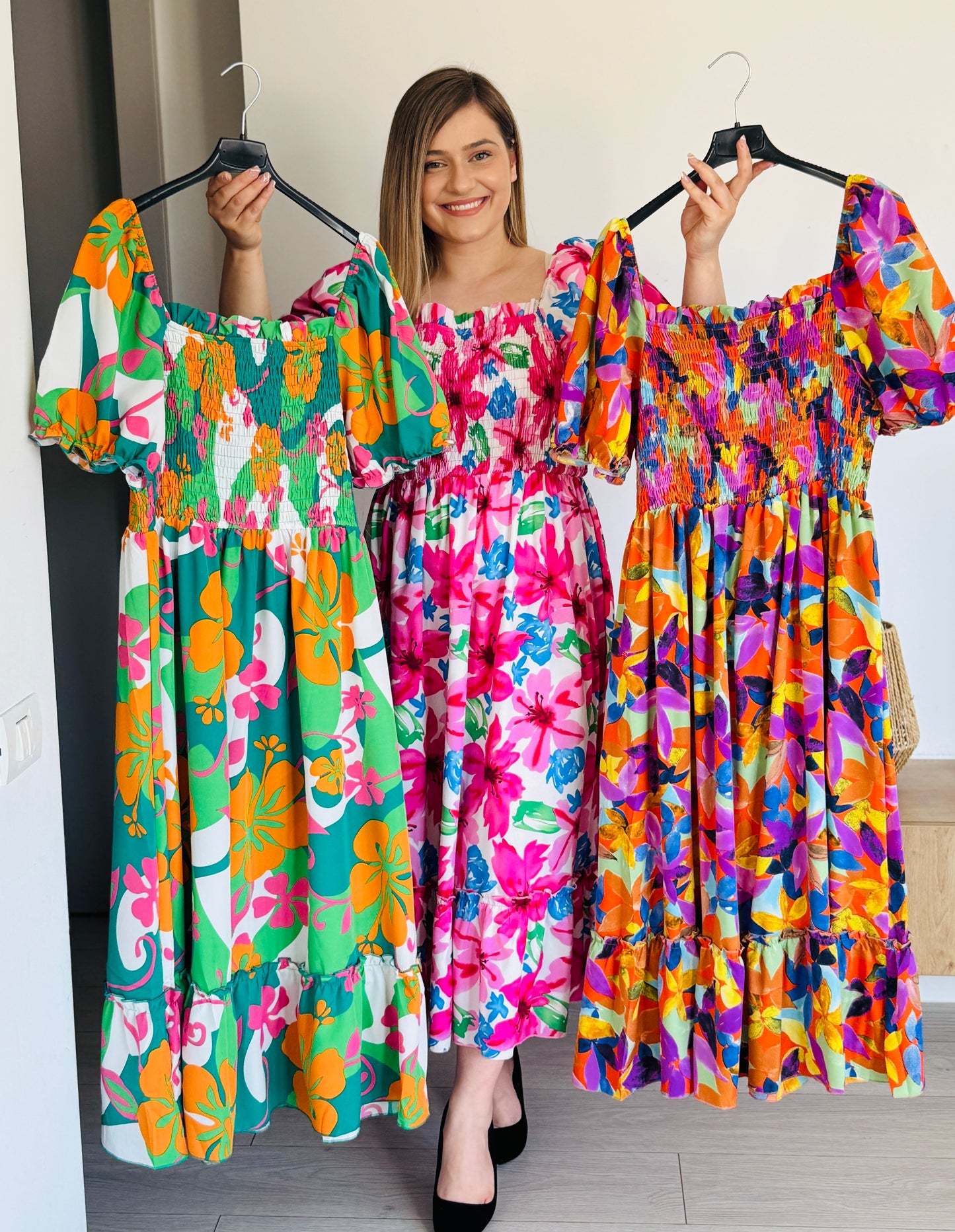 Rochie maxi cu imprimeu floral