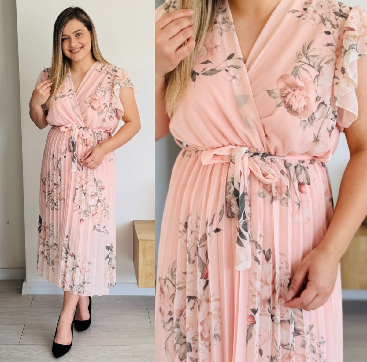 Rochie midi cu imprimeu floral