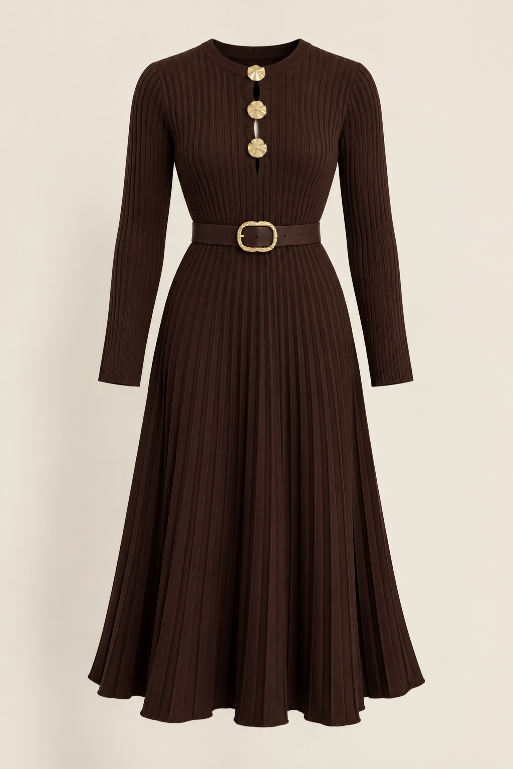 Rochie plisată elegantă cu curea