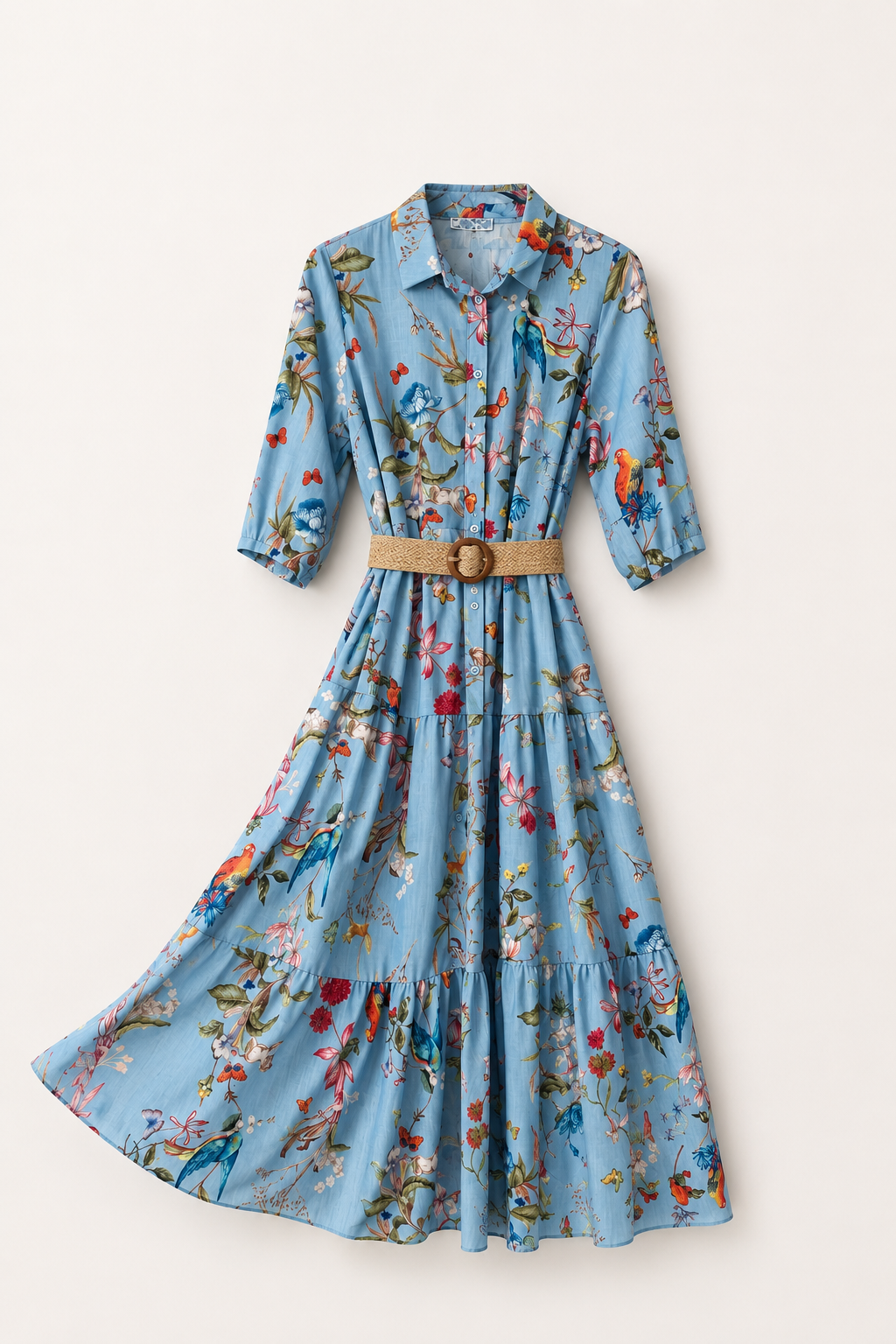 Rochie Midi cu Imprimeu Artistic