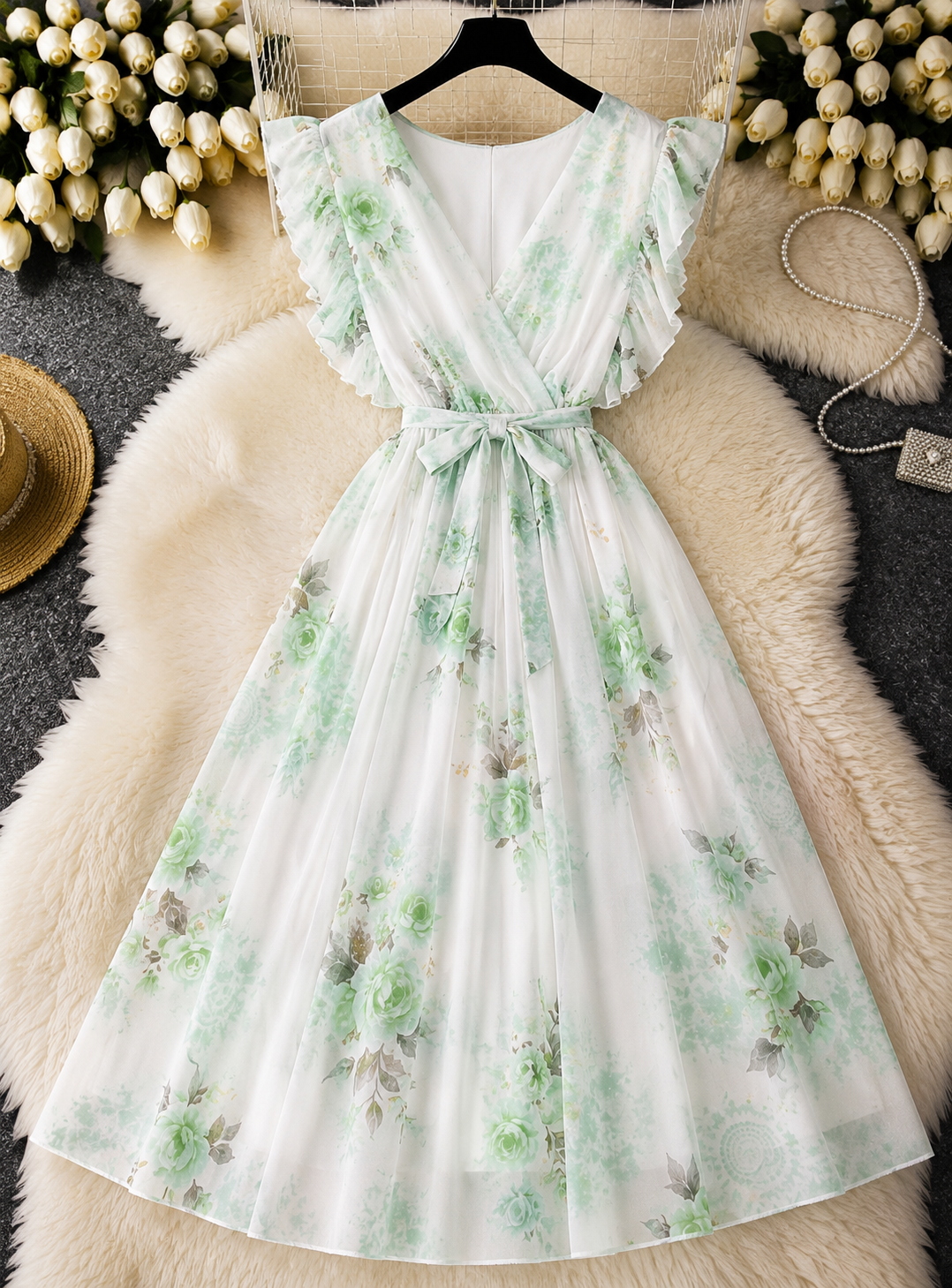 Articolul zilei 2 🎀                           Rochie vaporoasă cu imprimeu floral