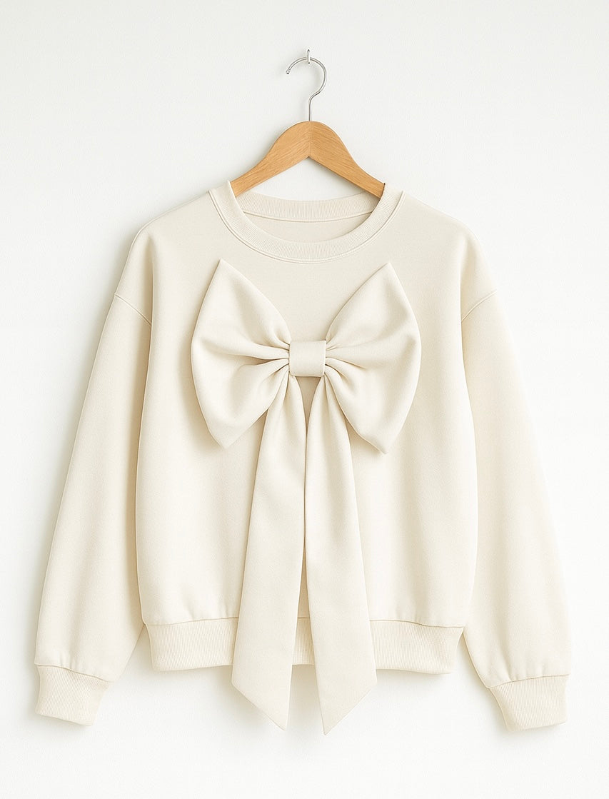 Bluza Oversize cu Fundă Mare din Satin