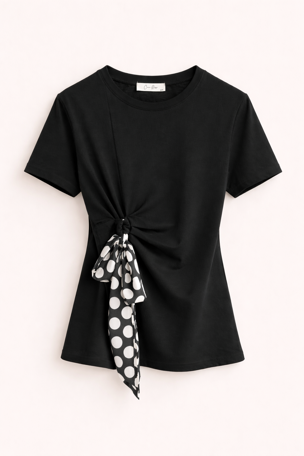 Tricou cu detaliu eșarfă