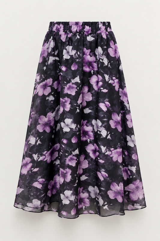 Fustă midi cu imprimeu floral