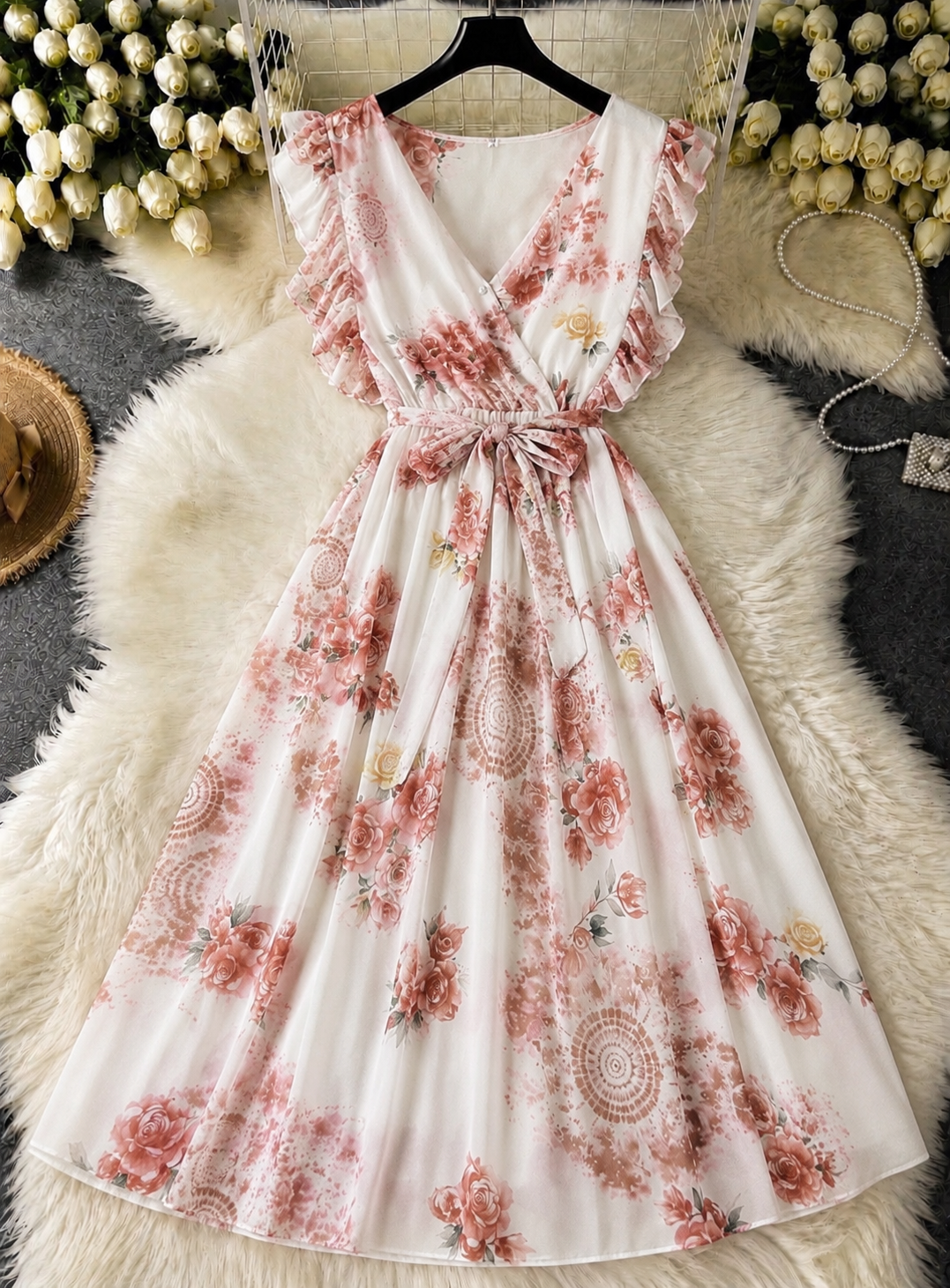 Articolul zilei 2 🎀                           Rochie vaporoasă cu imprimeu floral