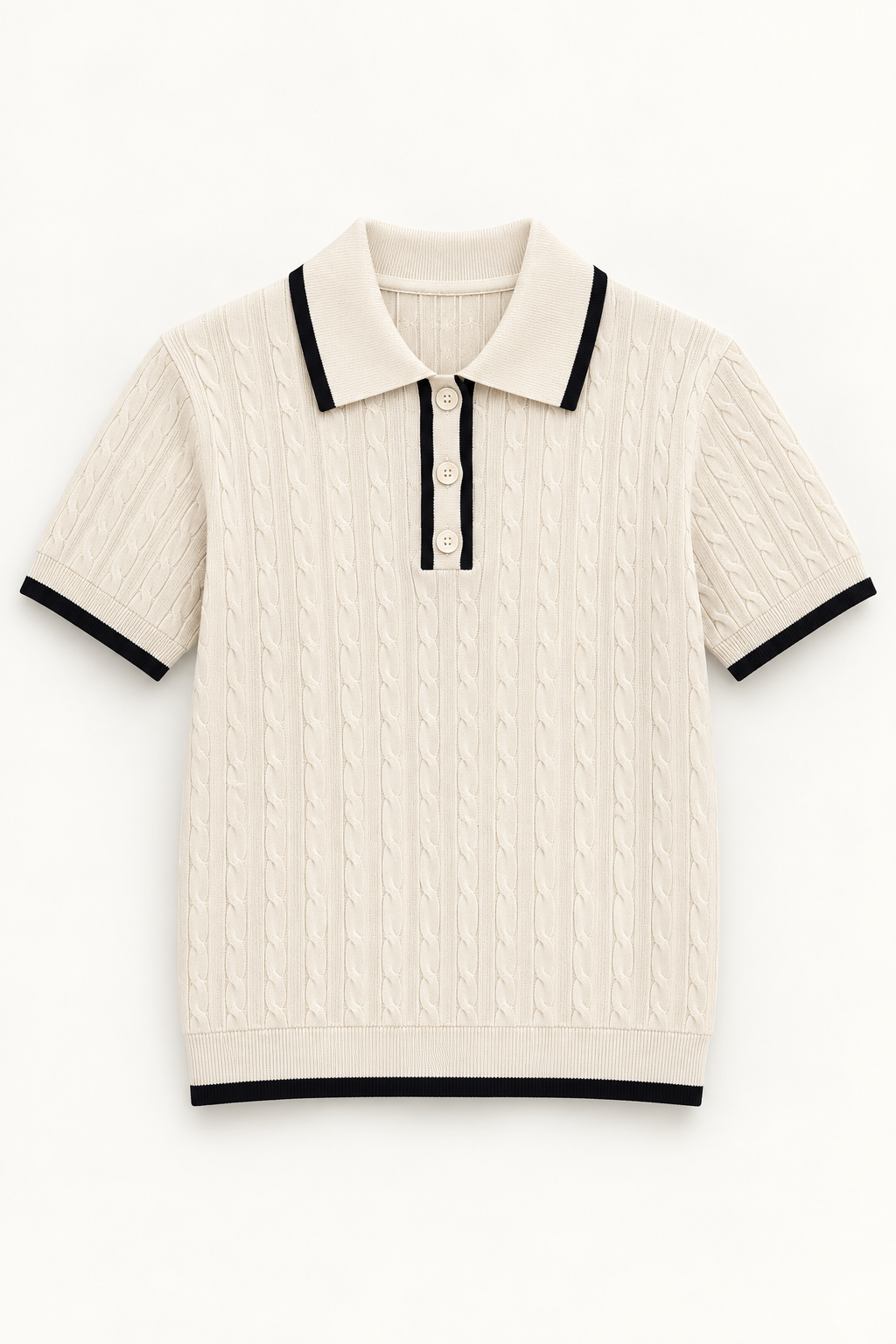 Pulover polo din tricot
