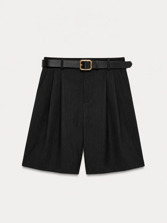 Pantaloni scurți eleganți cu curea