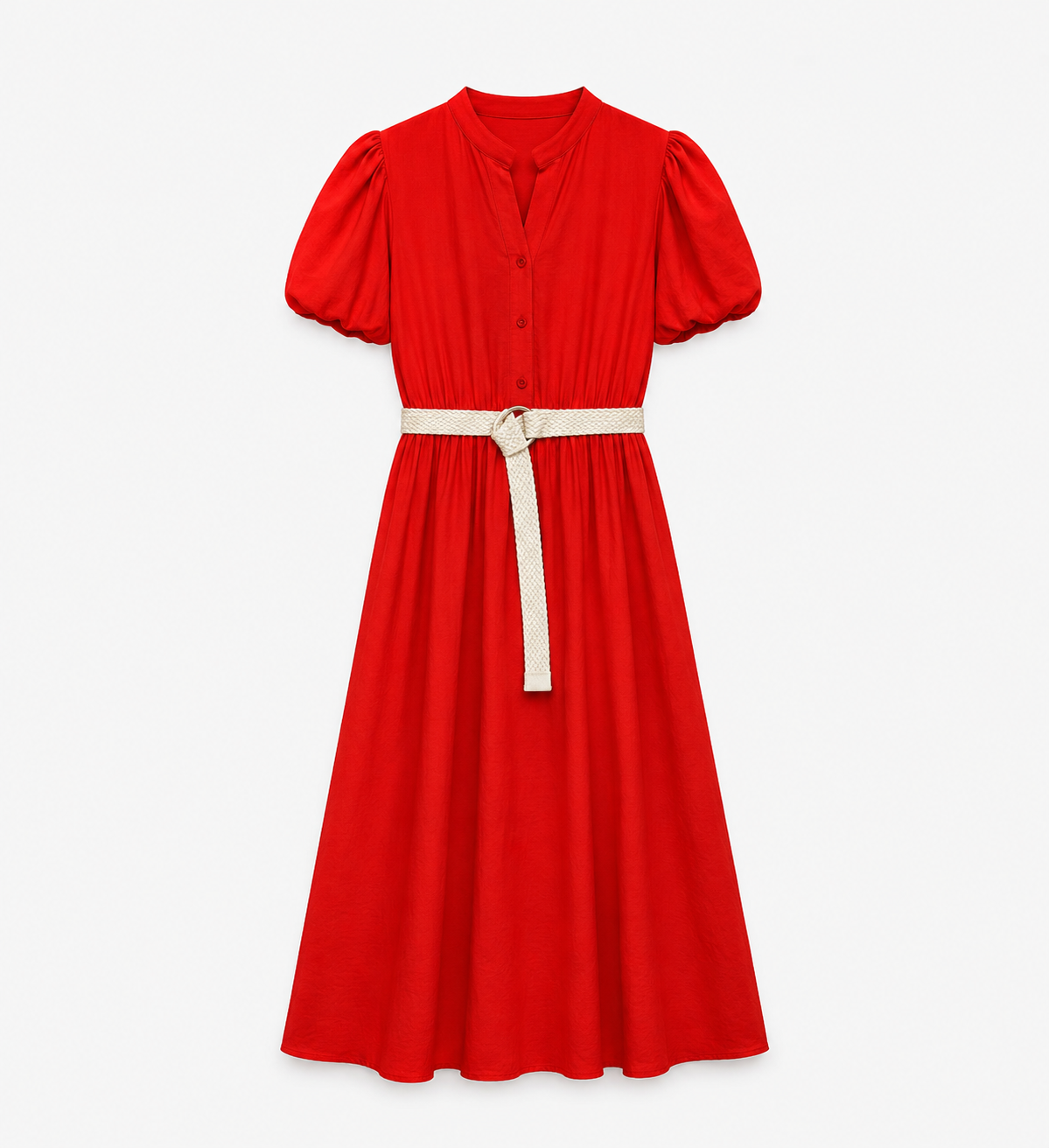 PRODUSUL ZILEI🎀                       Rochie midi lejeră cu cordon în talie