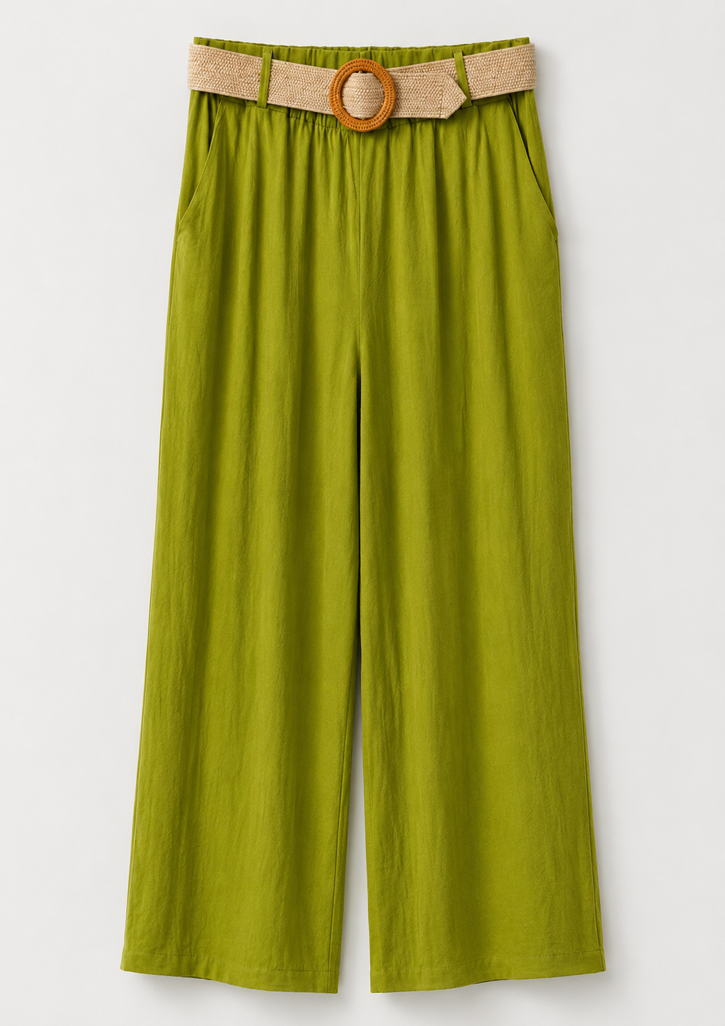 Articolul zilei 3 🎀                       Pantaloni palazzo satinați cu curea