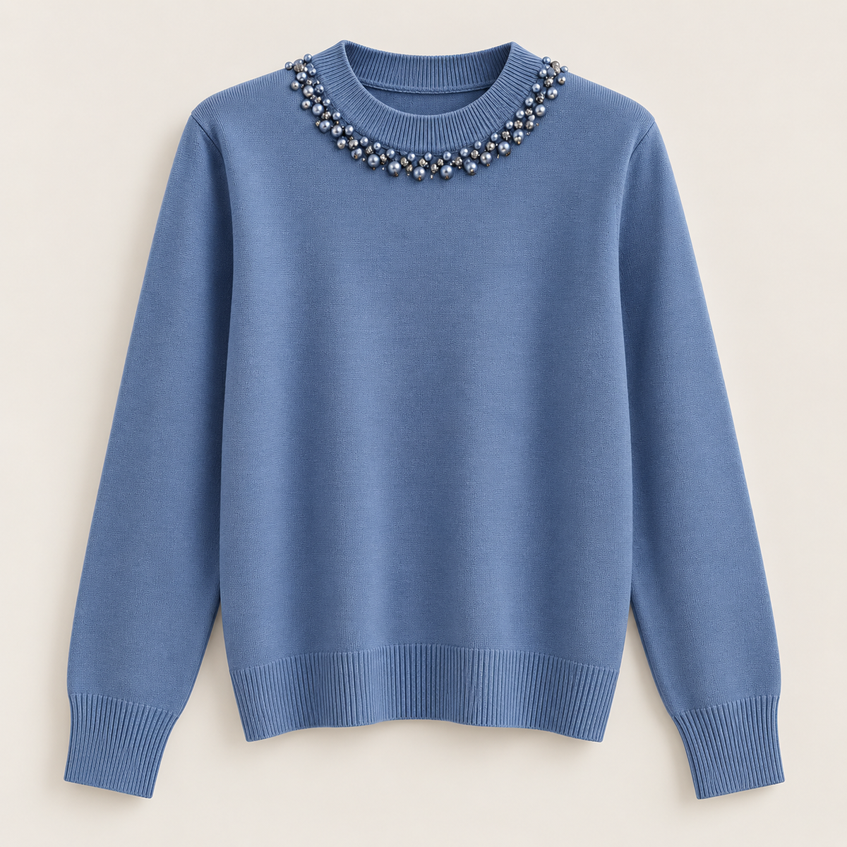 Pulover tricot cu perle