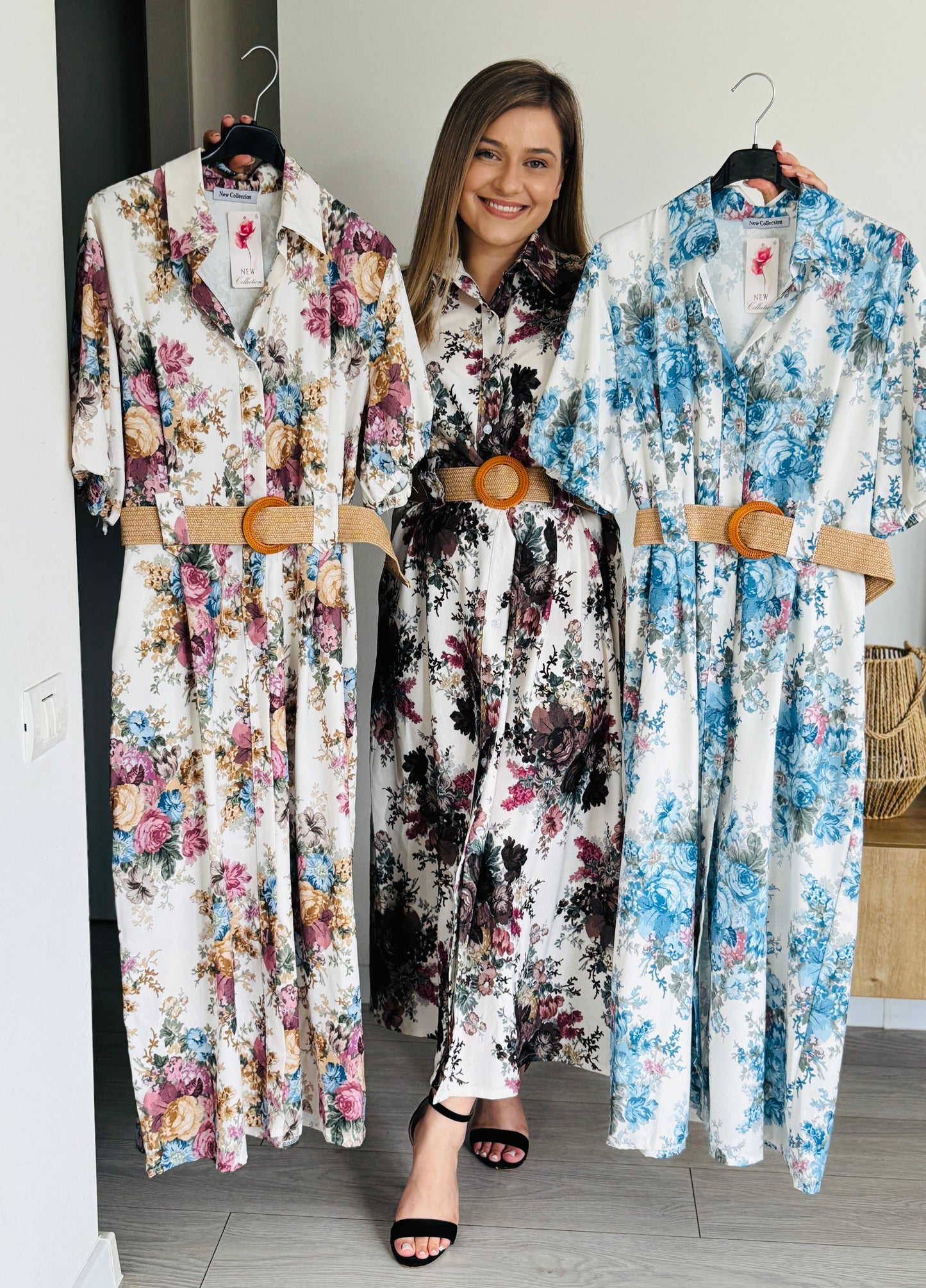 Articolul zilei 🎀                             Rochie maxi florală cu curea