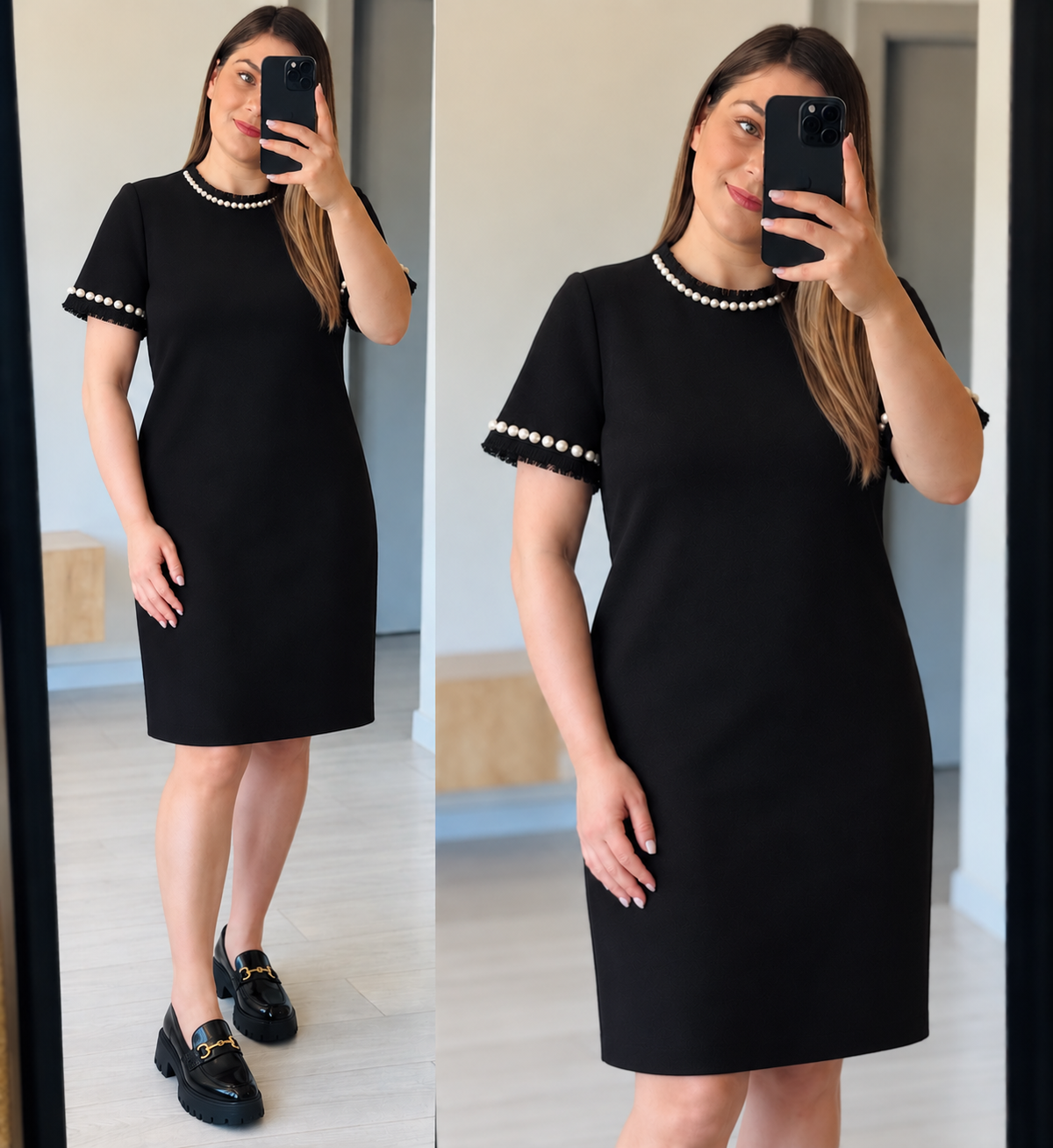 Rochie Elegantă cu Perle - 3 culori