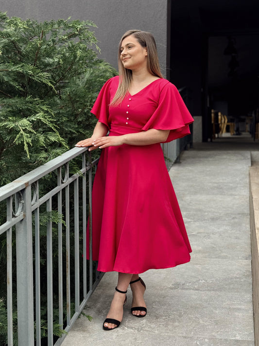 Rochie Elegantă din Stofă Barbie