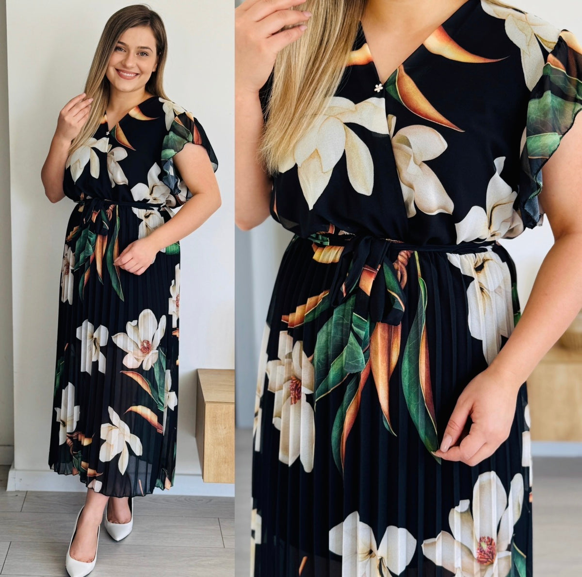 Rochie midi cu imprimeu floral