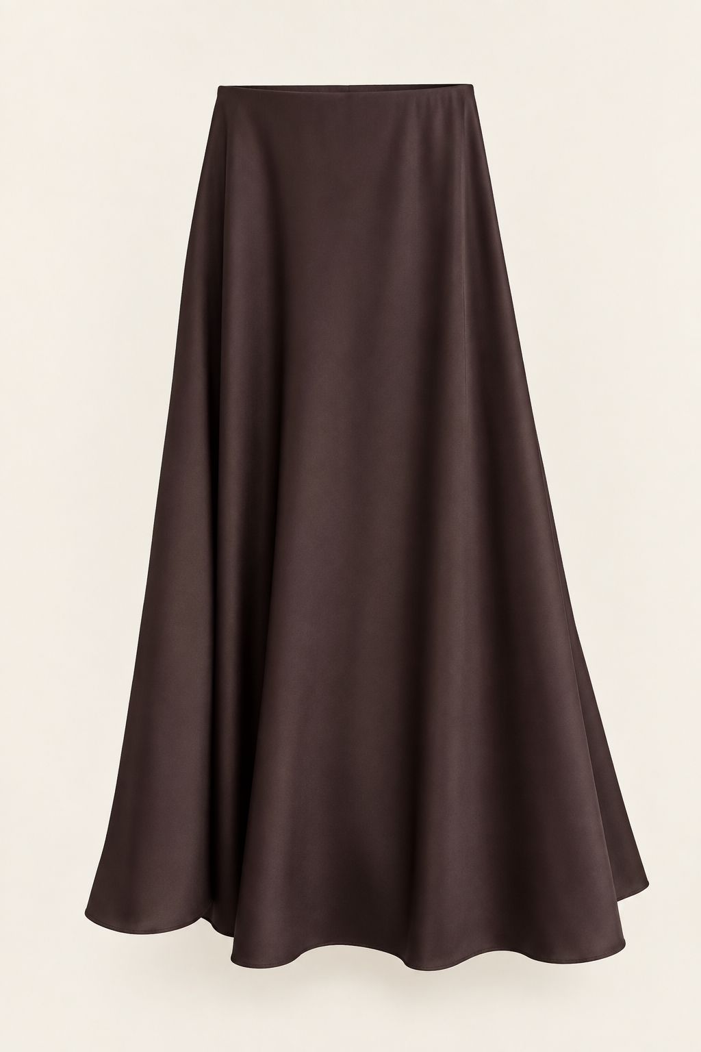 Fustă midi satin plin