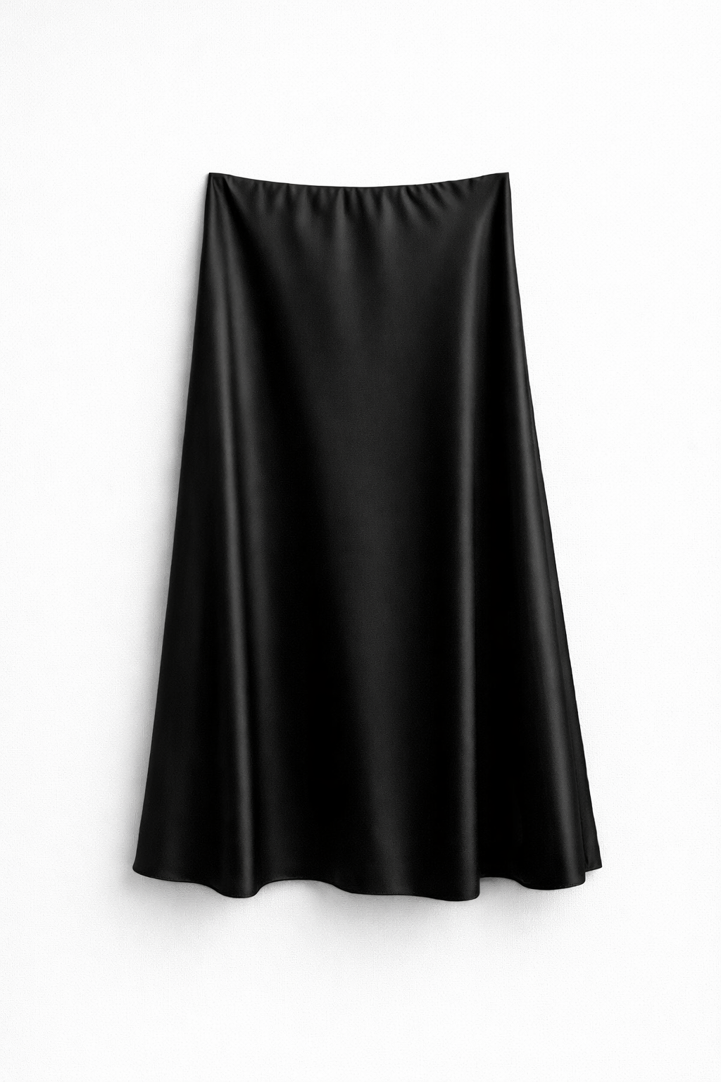 Fustă midi satin plin