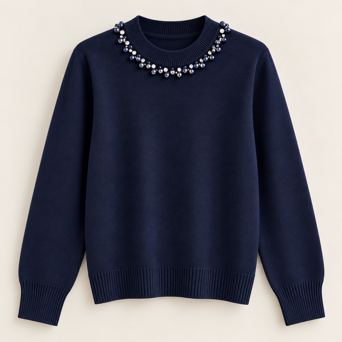 Pulover tricot cu perle