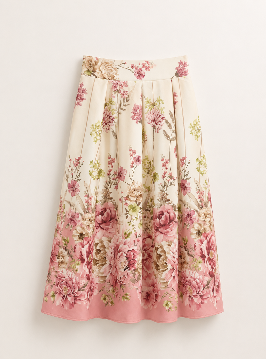 Fustă midi plisată cu imprimeu floral
