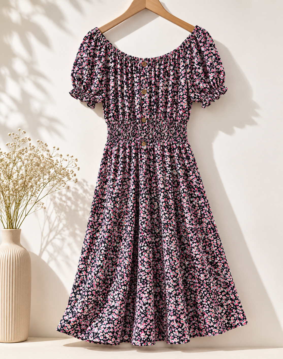 Rochie Midi cu Imprimeu Floral