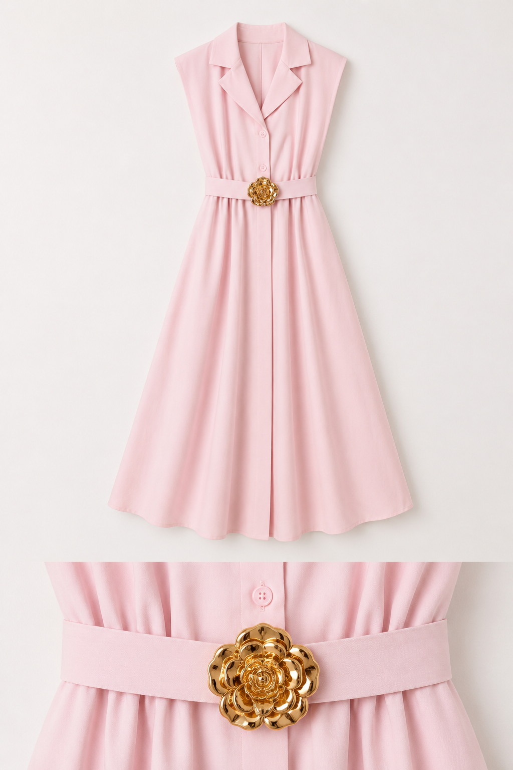 Rochie midi cu cordon decorativ