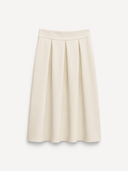 Fustă midi elegantă cu talie înaltă