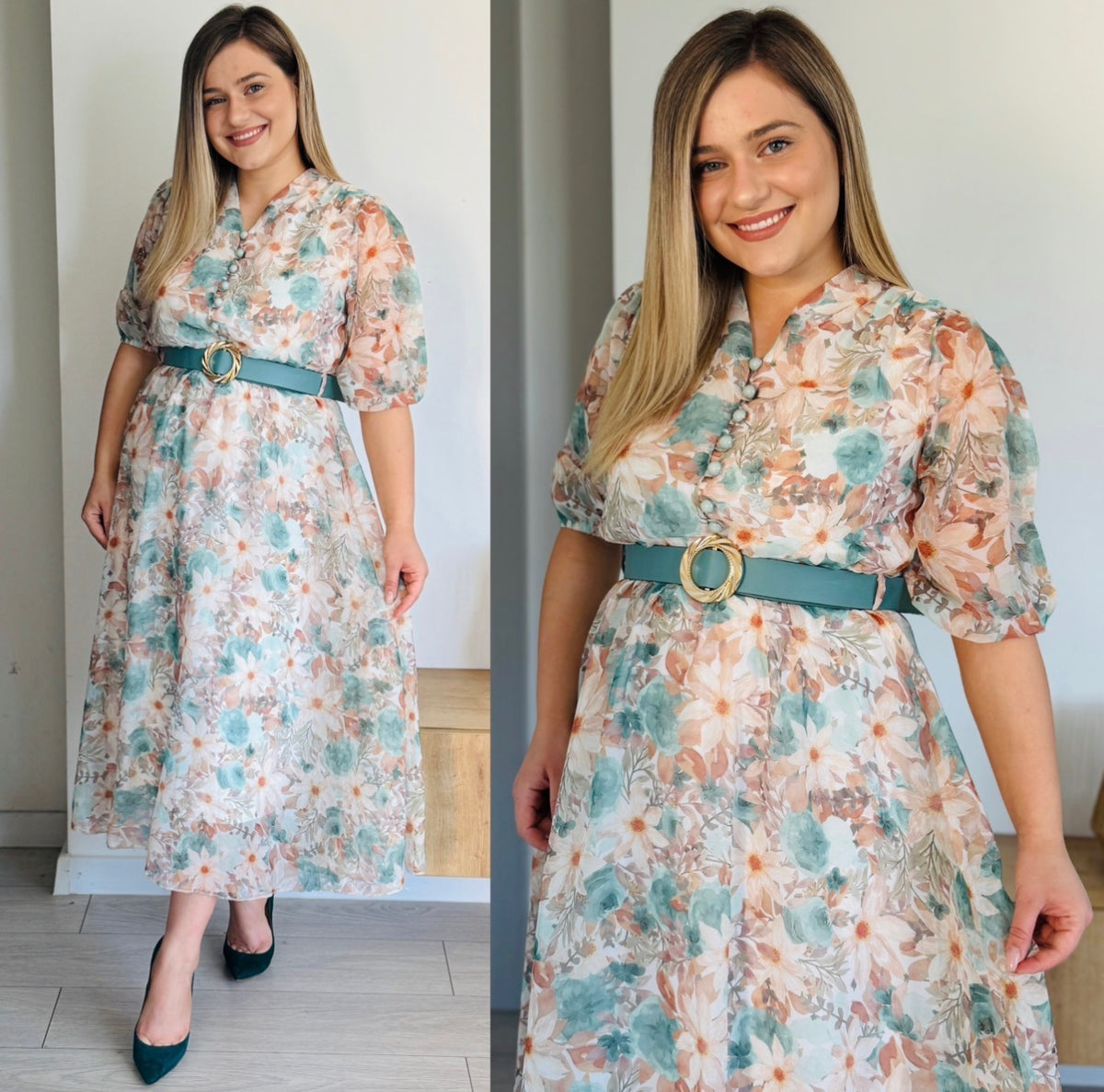 Rochie din voal cu curea