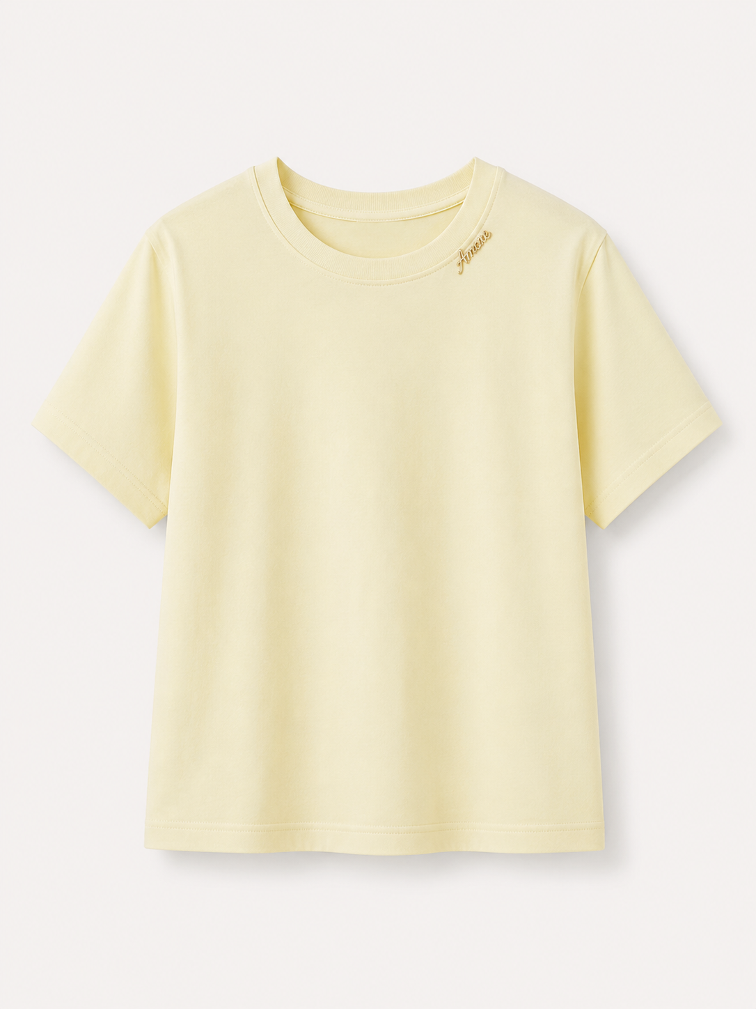 Tricou basic oversized cu detaliu decorativ