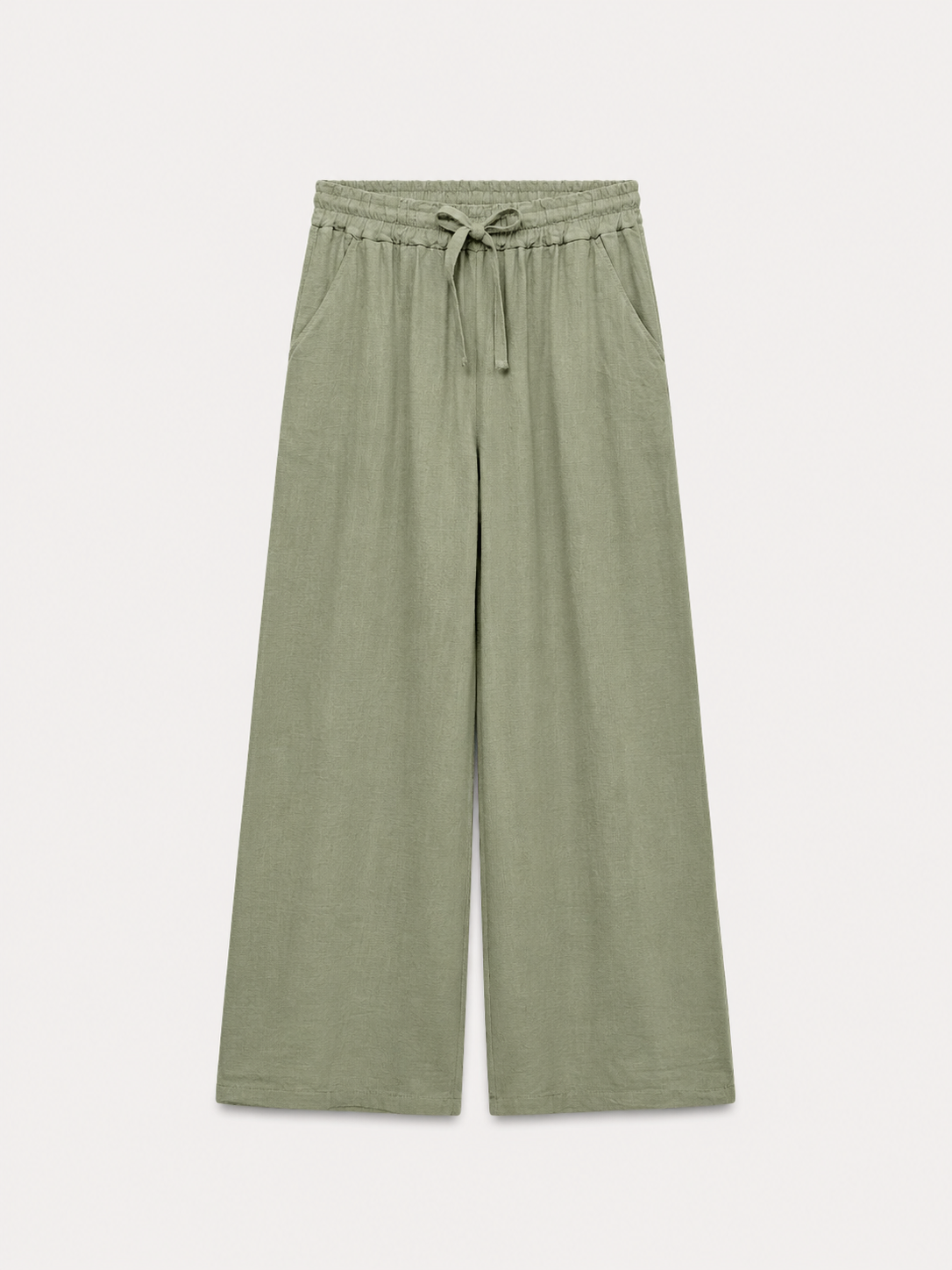 Pantaloni lejeri din 100% bumbac cu talie elastică