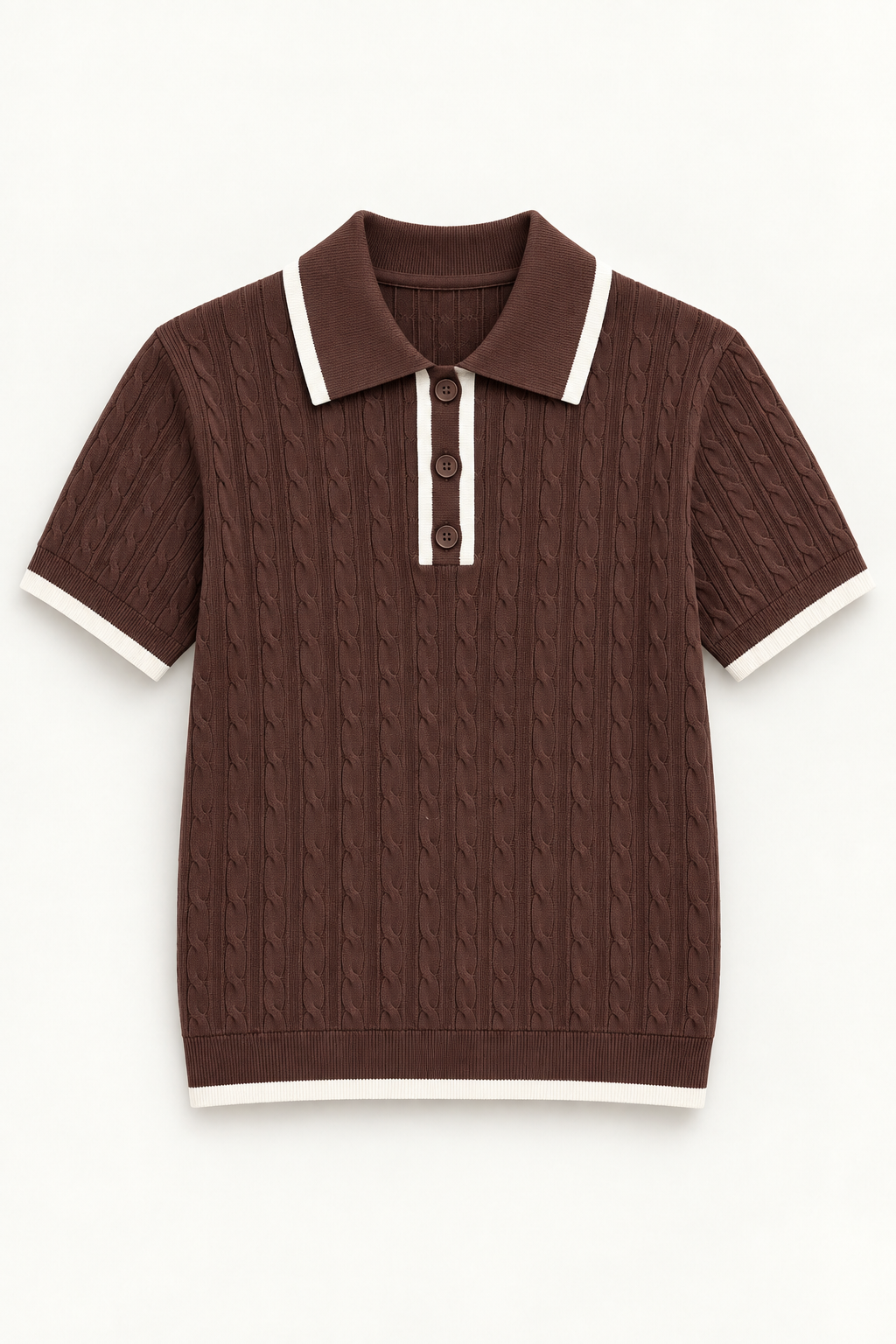 Pulover polo din tricot