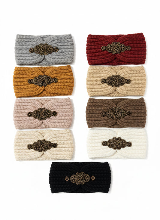 Bentiță Tricotată cu Aplicație Decorativă